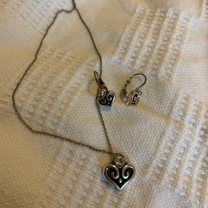 Brighton Alcazar Heart Earrings and Necklace Set